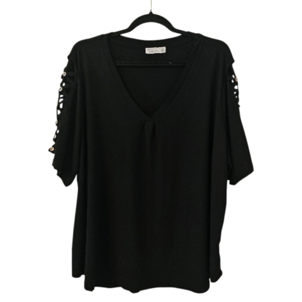 Black 89th & Madison Women's Short-Sleeve Top
